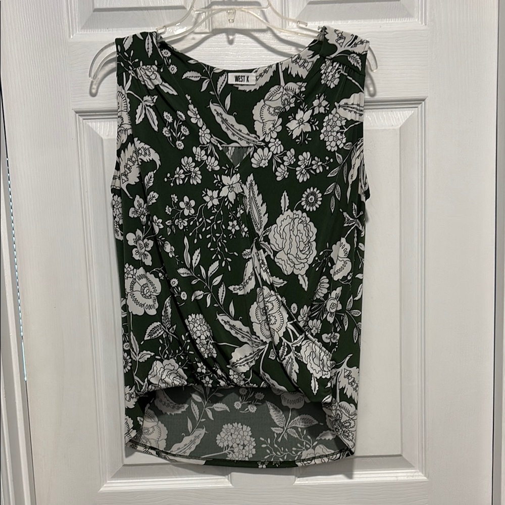 Next Green and White Blouse with Elegant Design